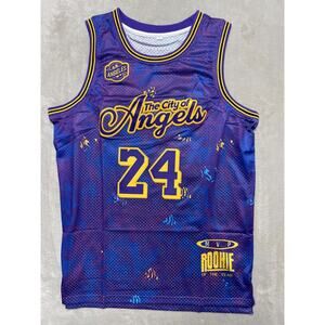 City of Angels Kobe Bryant Jersey Sz XL Purple 24 Legend MVP Rookie Lakers